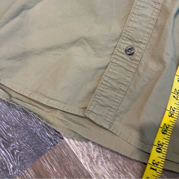 EDDIE BAUER Fishing Camping Short Sleeve Shirt Button Front Green Men LG - Picture 5 of 10